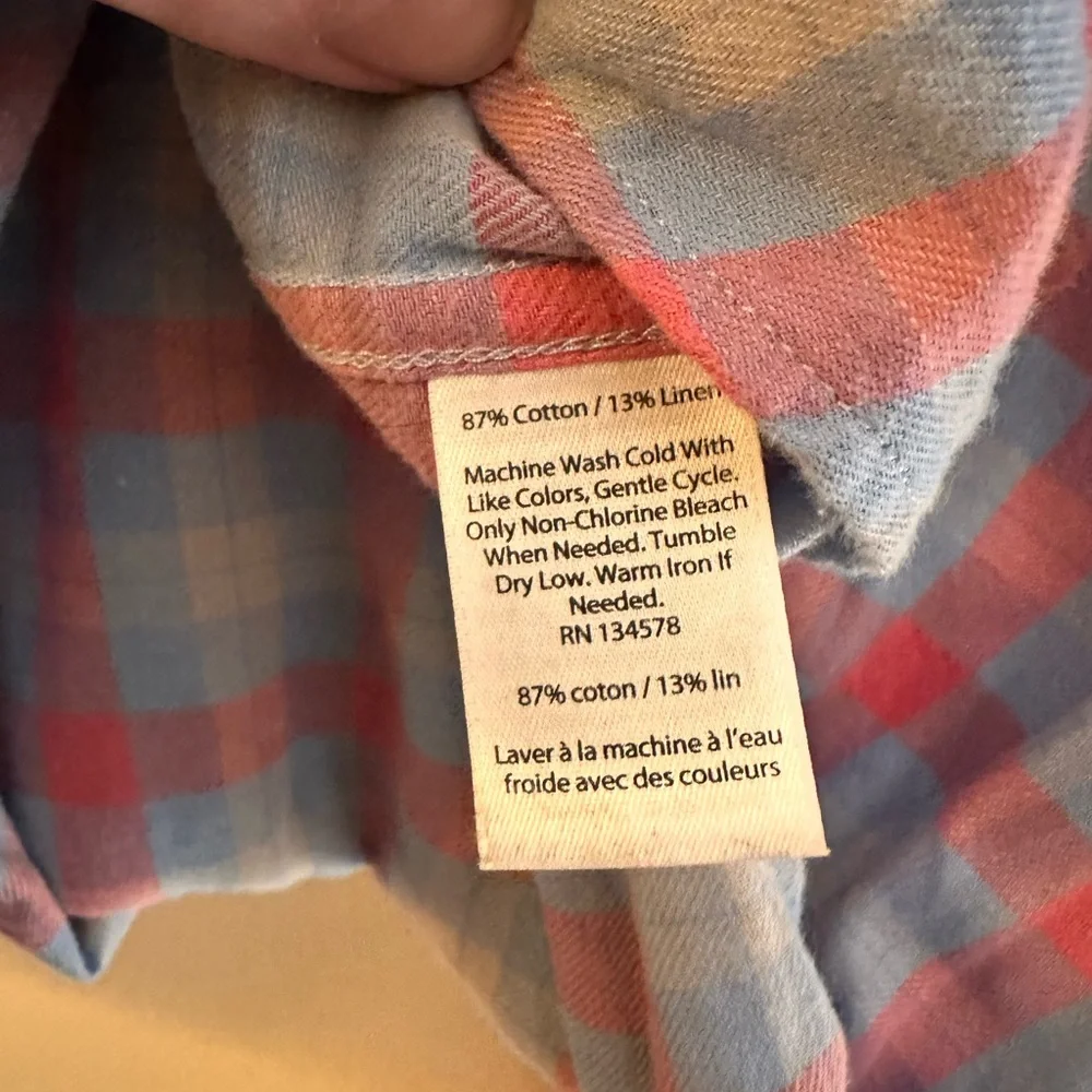 Vineyard Vines Kids Whale Button-Down Shirt | Size 16B | Red/Blue - Picture 5 of 5